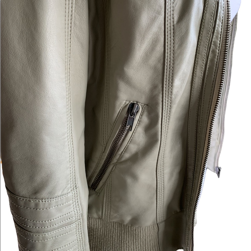 $5 Faux Leather Bomber Jacket - Picture 7 of 14